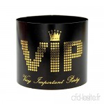 6 ronds de serviettes "VIP - Very important Party" - B00HN6SV3C